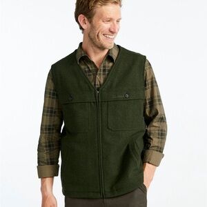 NWT L.L. Bean Men’s Mountain Classic Wool Vest, Loren Green, Size XL